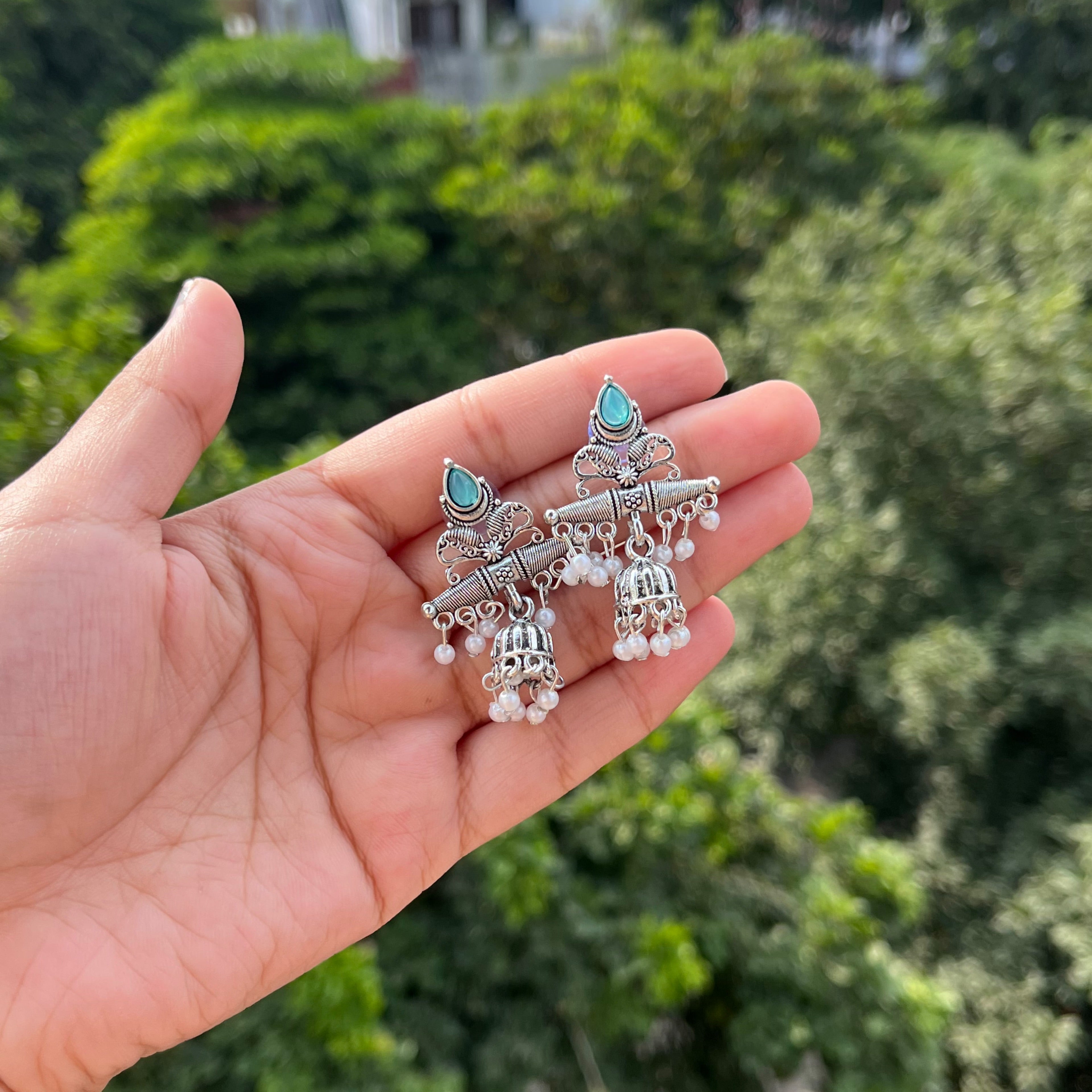 Dakshi Oxidised Earrings - Image 5
