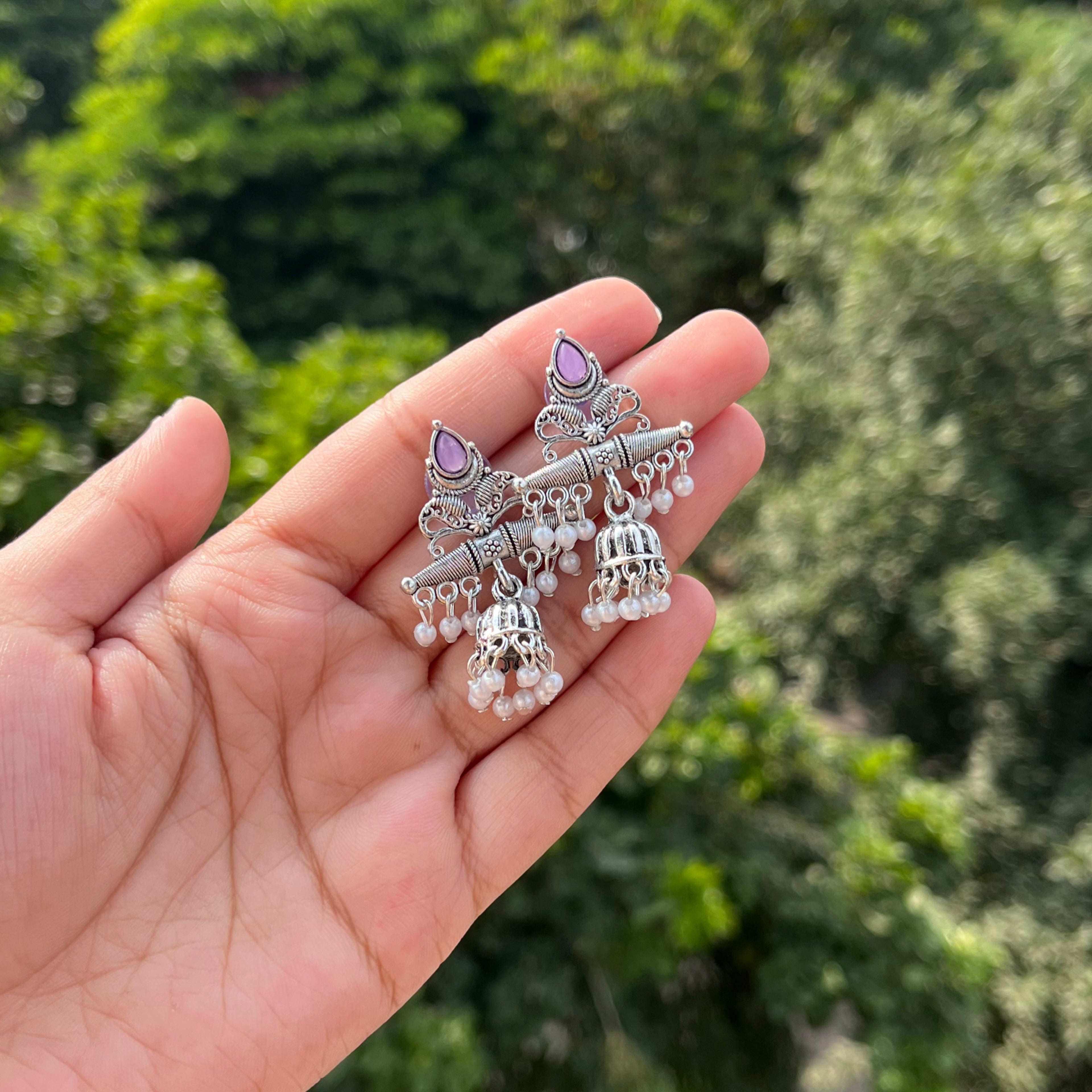 Dakshi Oxidised Earrings - Image 3