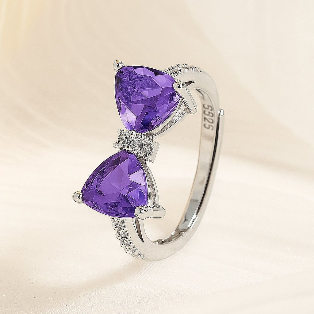 Gemstone Bow Ring - Image 2