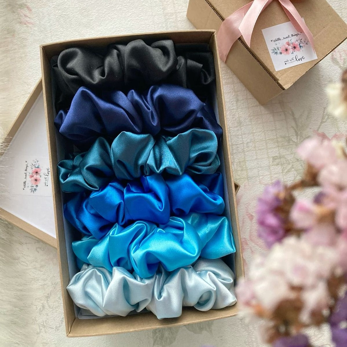 Blue Waves Scrunchie Combo