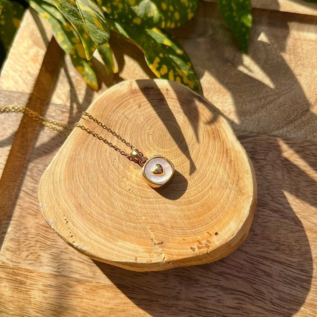 Sqaure w Heart Pendant - Image 2