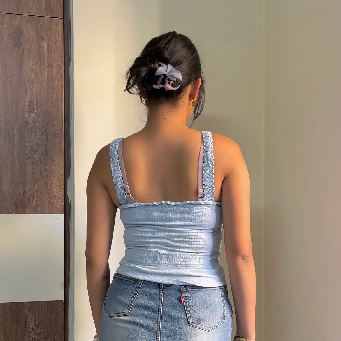 Baby Blue Elastic Top - Image 3