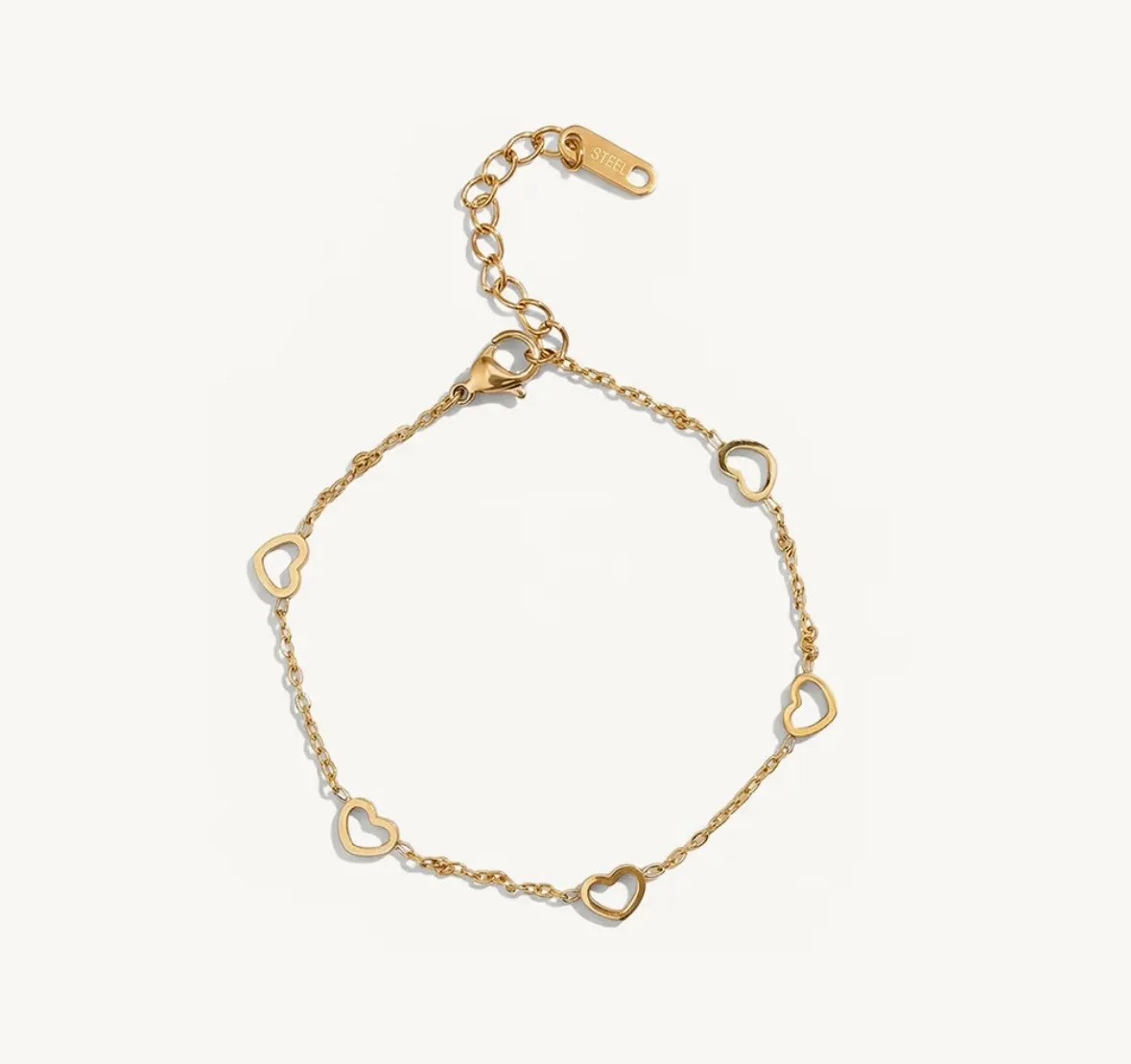 Minimal Halo Heart bracelet