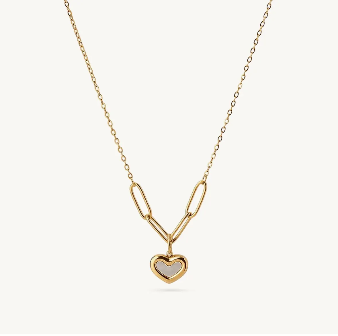 Paperclip heart necklace 