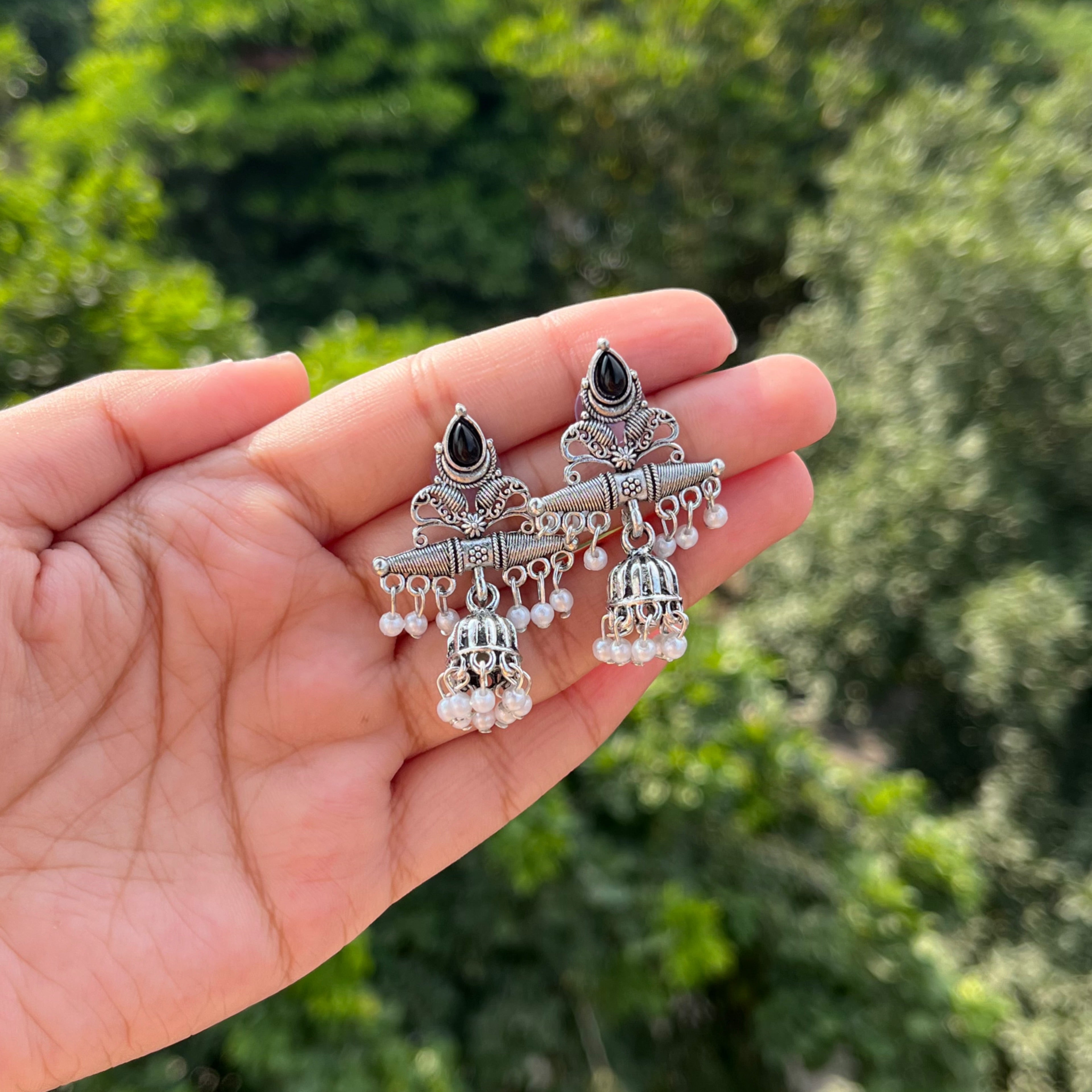 Dakshi Oxidised Earrings