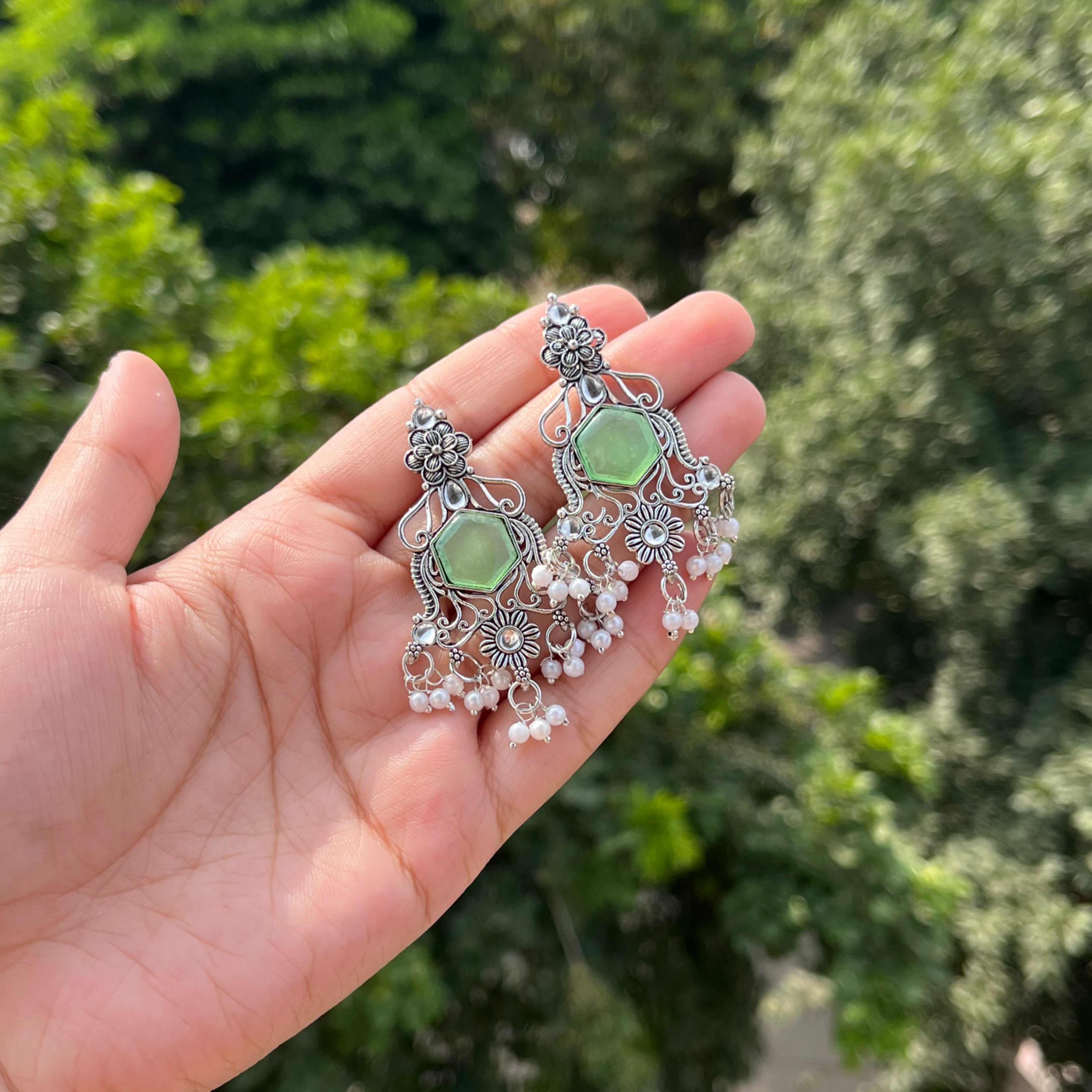 Ishika Oxidised Earrings - Image 5