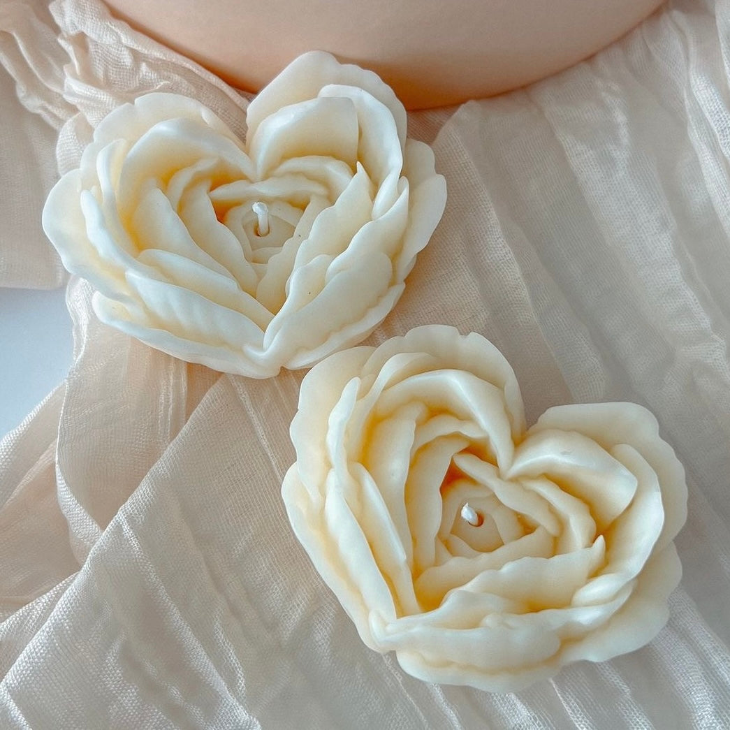Heart Flower Candle