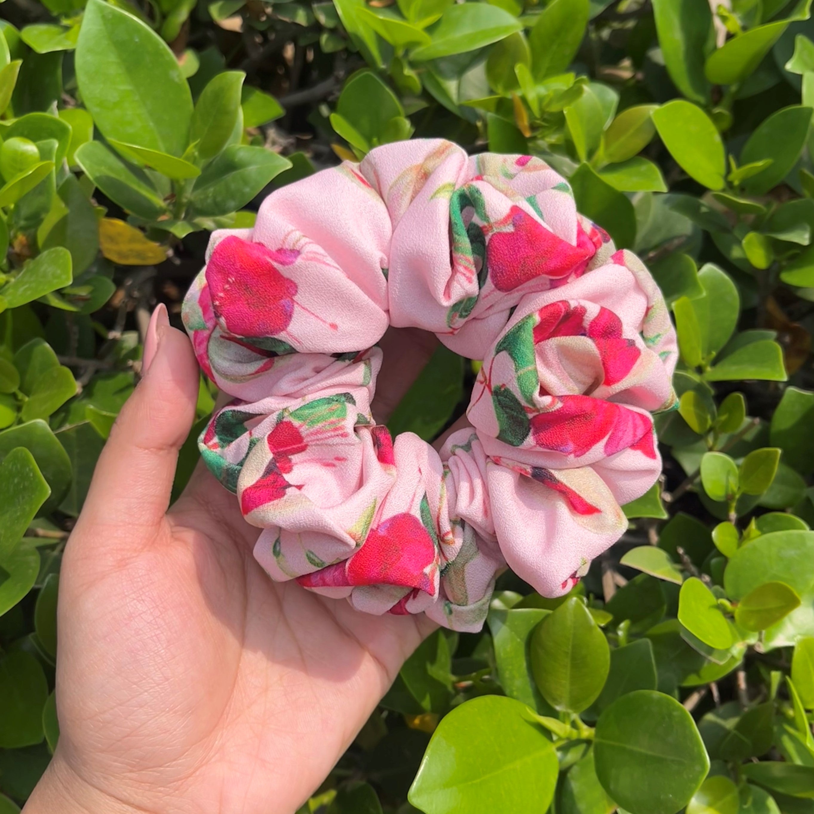 Floral Gaza Scrunchie