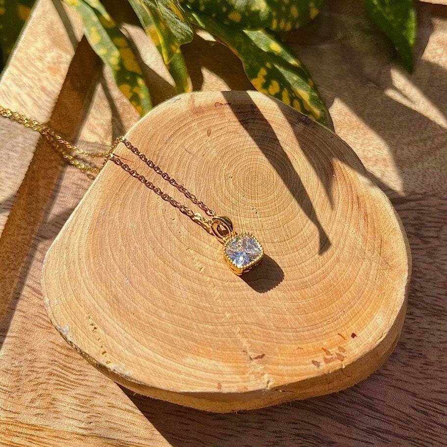 Square Stone Pendant