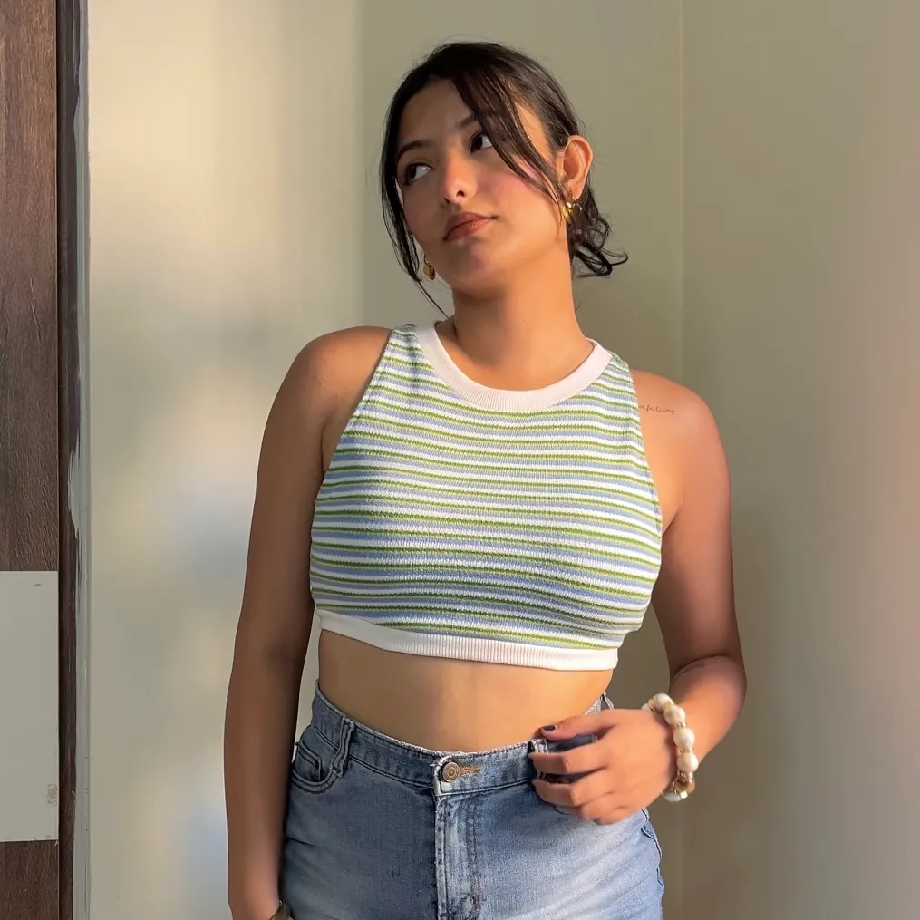 Summer Striped Halter Top