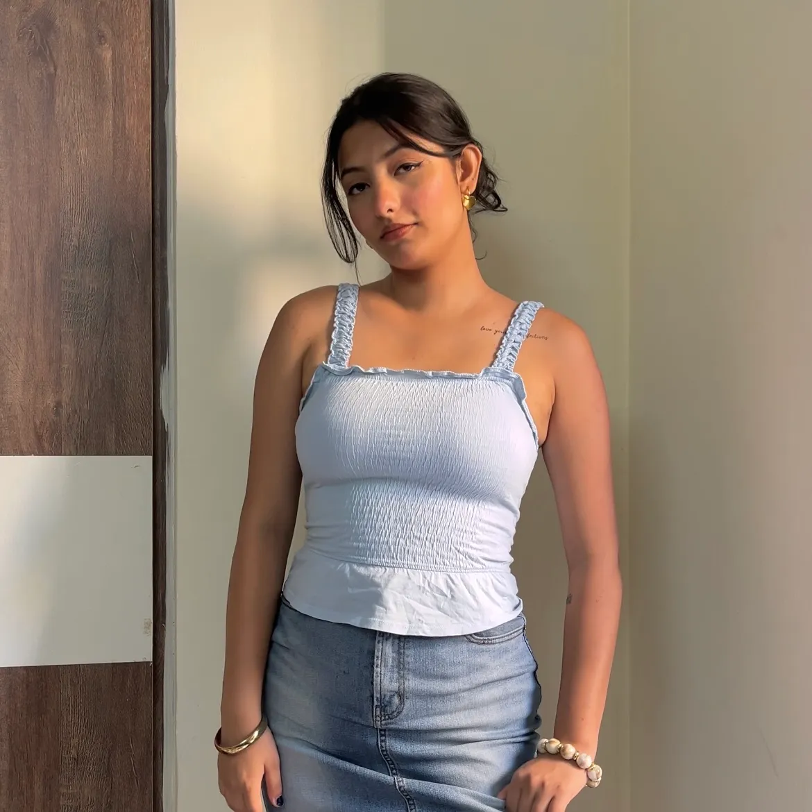 Baby Blue Elastic Top - Image 2